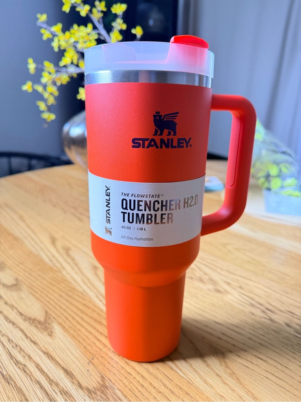 Stanley Orange Quencher H2.0 Tumbler with Handle
